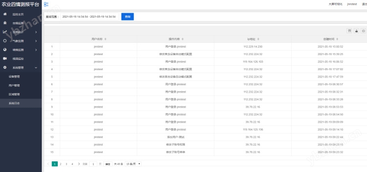 农业四情监测系统 农业四情监测管理系统